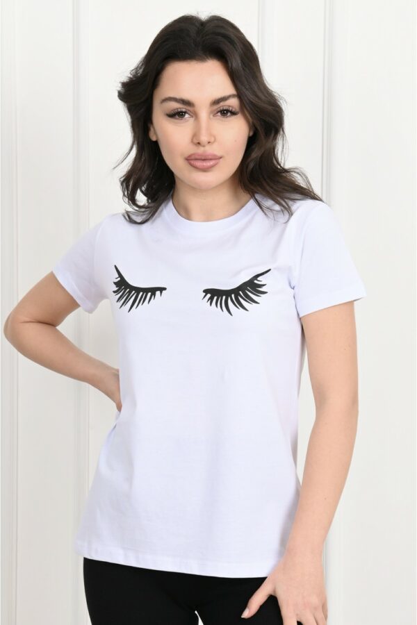 Tricou-dama-imprimeu-Eyelashes-alb3.jpg
