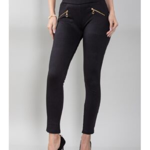 Colanti dama Zipper negru - imagine 2