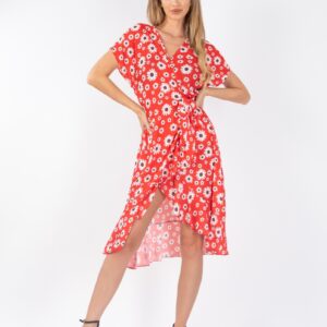 Rochie dama Deonne Rosu - imagine 2