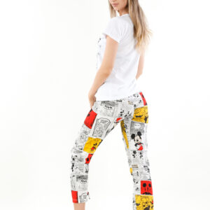 Pijama dama Cartoons alb - imagine 3