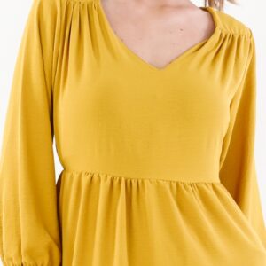 Rochie dama Kelly mustar - imagine 3