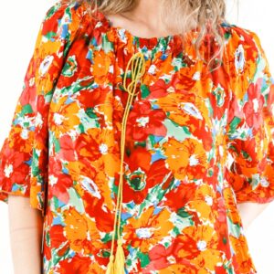 Bluza dama Mikkiss Four Portocaliu - imagine 3