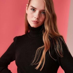 Pulover dama Bumbac Cellya Negru - imagine 2