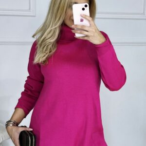 Rochie dama tricotata Ranya fucsia
