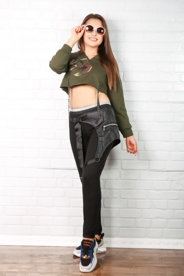 Bluza scurta sport Mareenka kaki Bluza scurta sport Mareenka kaki
