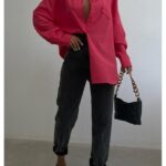 Camasa dama bumbac Floo fucsia
