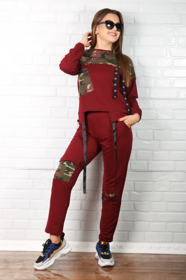 Compleu sport dama Karina bordo Compleu sport dama Karina bordo