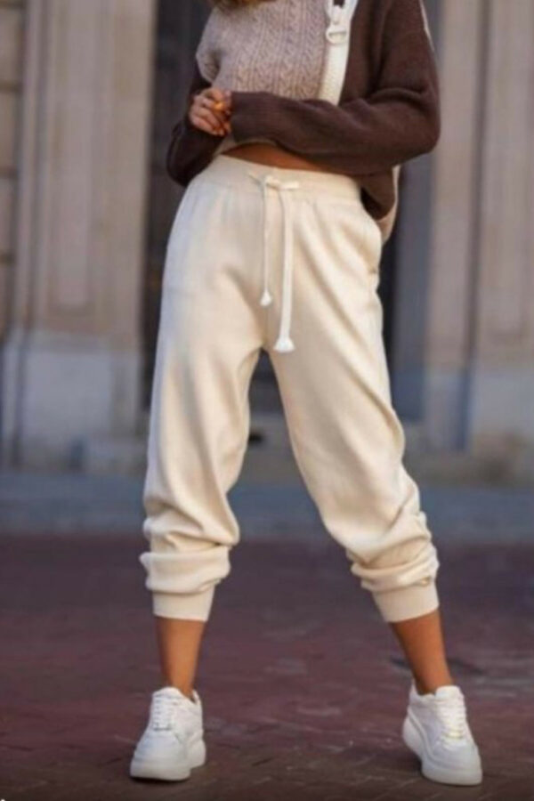 Pantaloni dama de trening Anisia alb