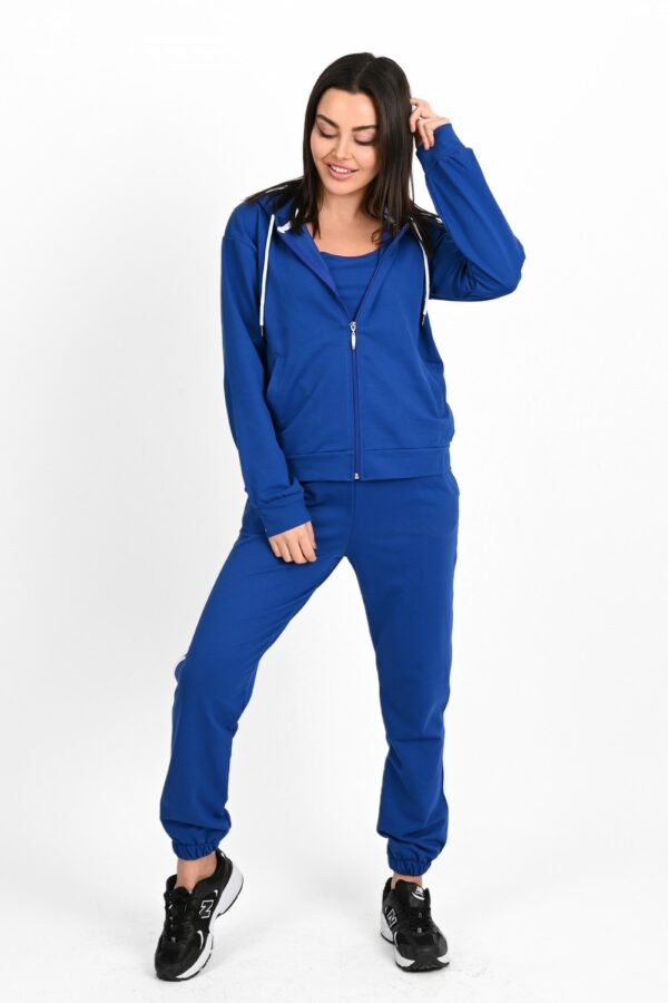Compleu casual dama 3 piese Mannya albastru