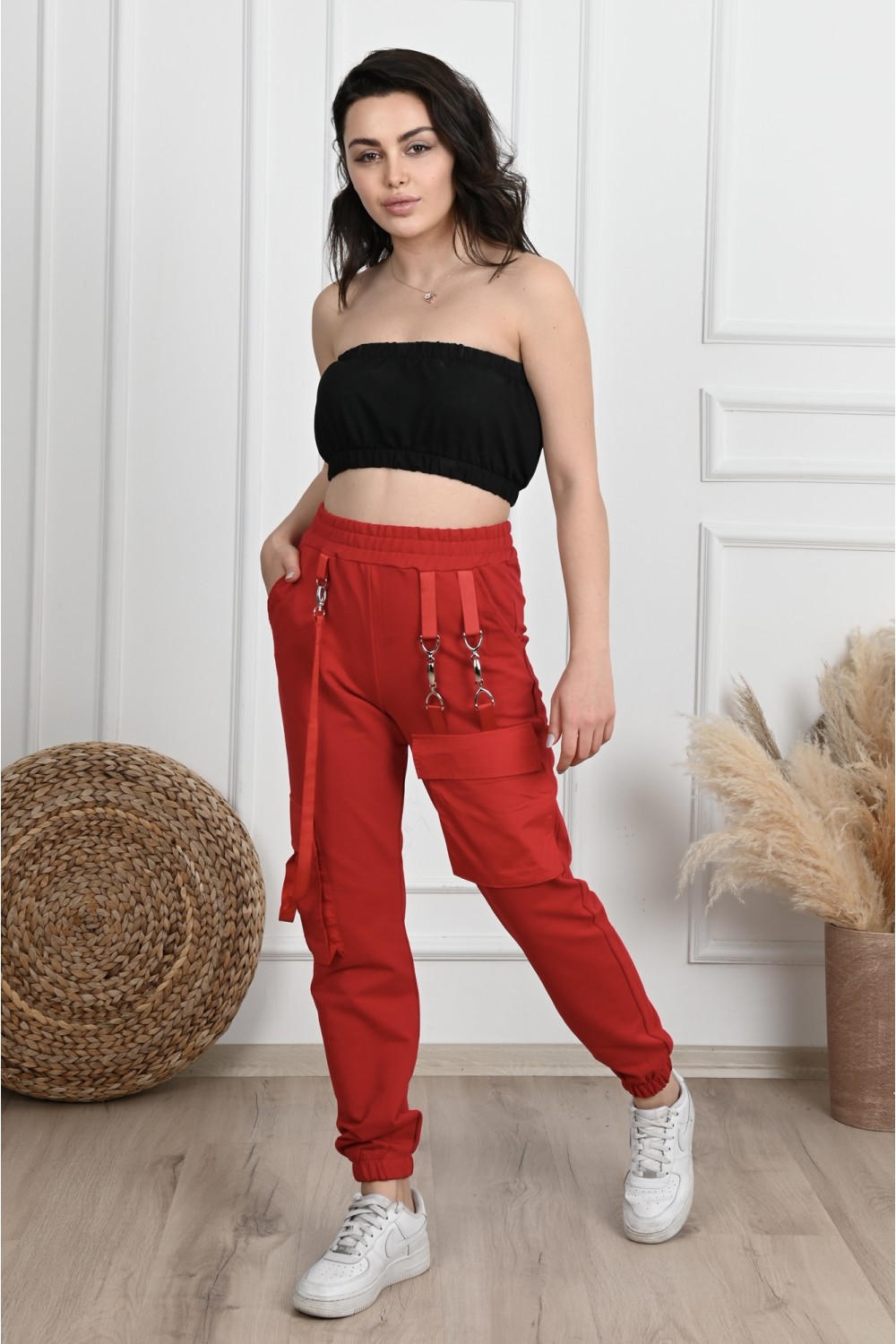 Pantaloni sport dama Whoopy rosu
