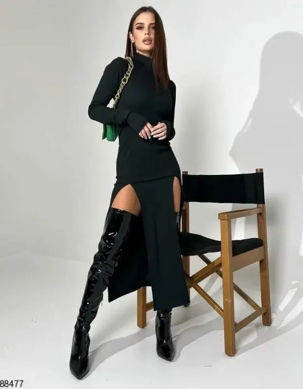Rochie casual dama Lilith negru