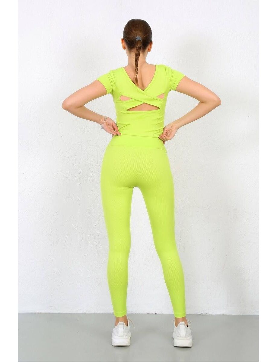 Compleu pentru fitness Melinda verde neon