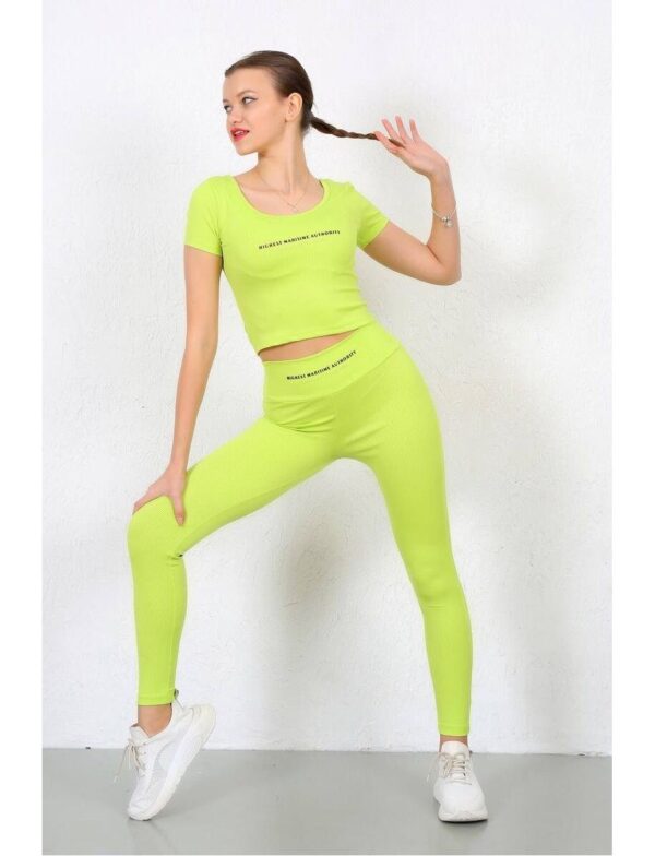 Compleu pentru fitness Melinda verde neon