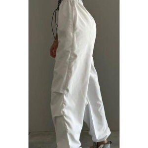 Pantaloni dama de fas Amira alb