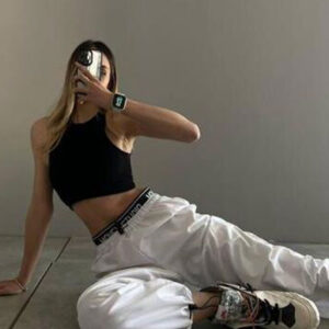 Pantaloni dama de fas Amira alb