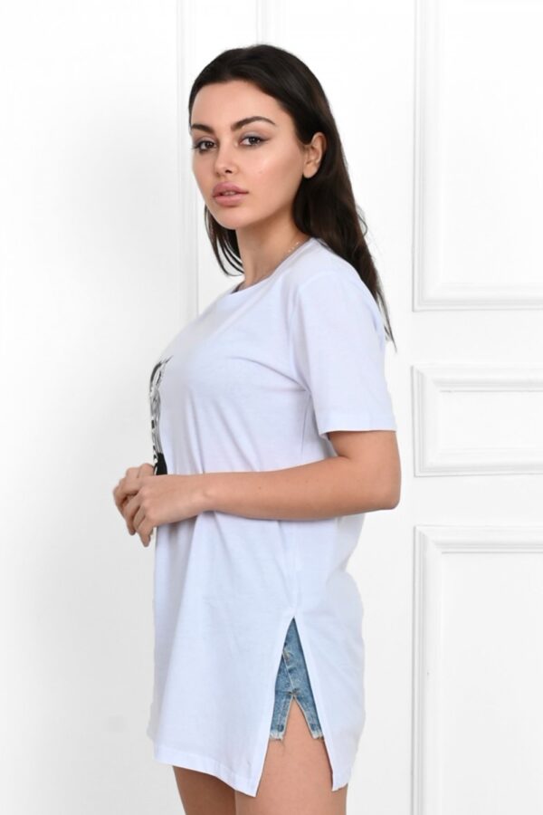 Tricou dama casual ZebraLove alb