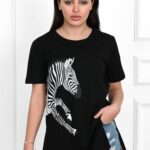 Tricou dama casual ZebraLove negru