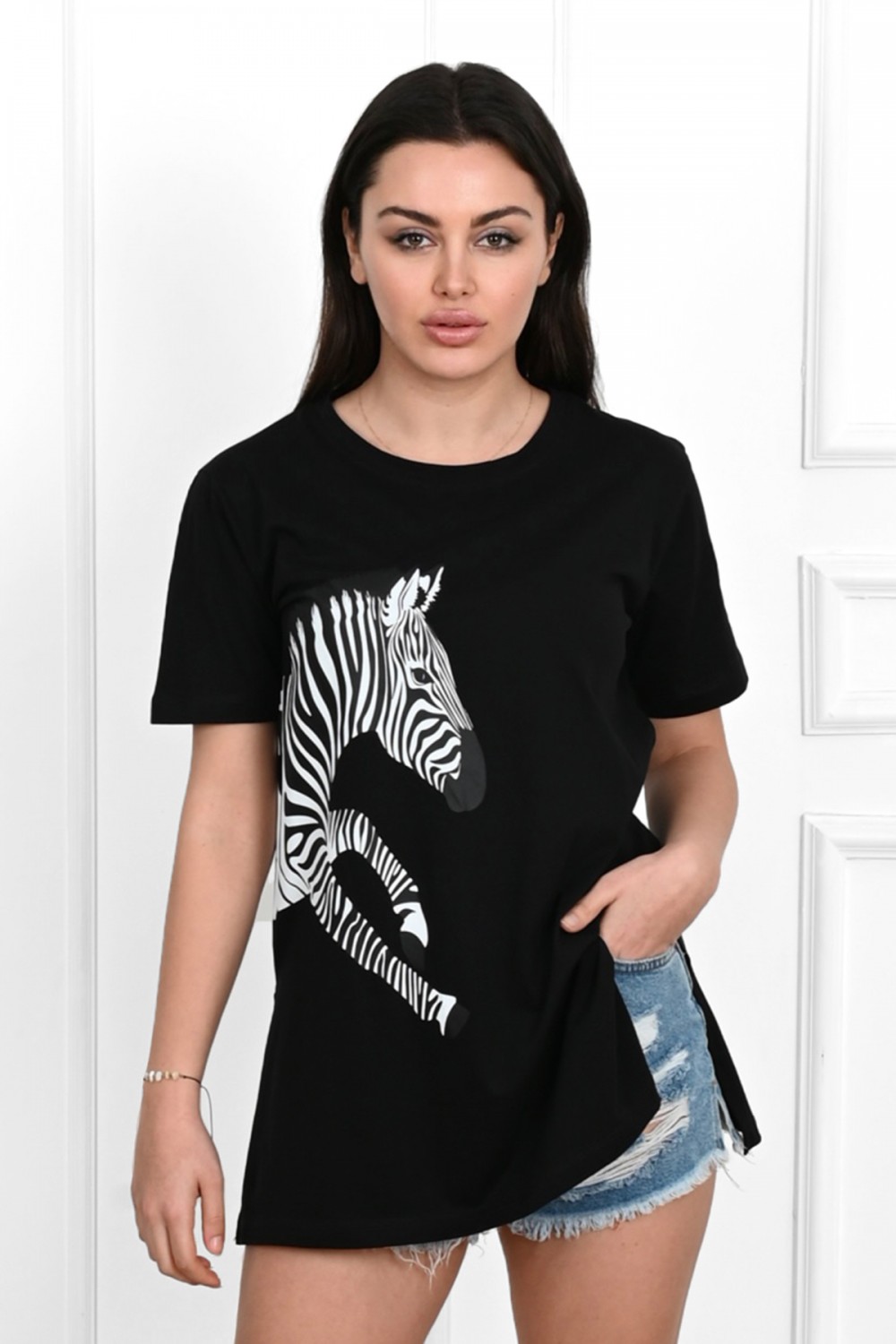 Tricou dama casual ZebraLove negru