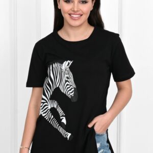 Tricou dama casual ZebraLove negru