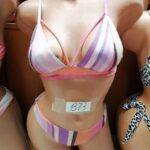 Costum baie Lineuo roz