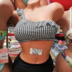 Costum de baie carouri