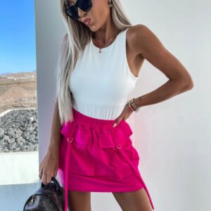 Fusta casual dama Wee fucsia