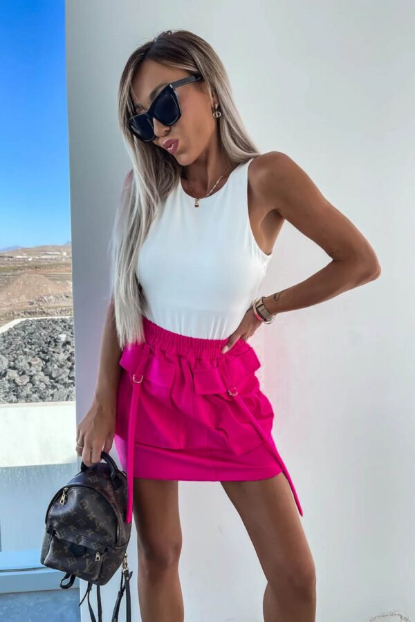 Fusta casual dama Wee fucsia
