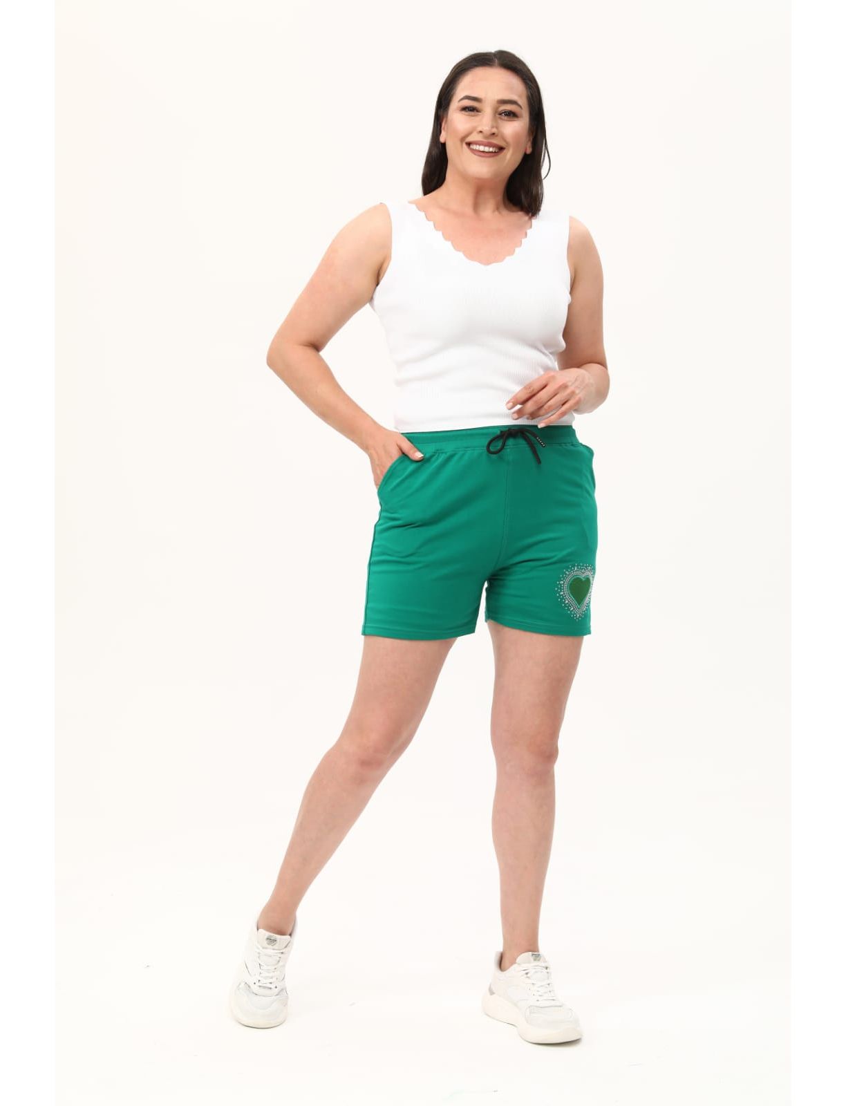 Pantaloni scurti dama batal Nina verde
