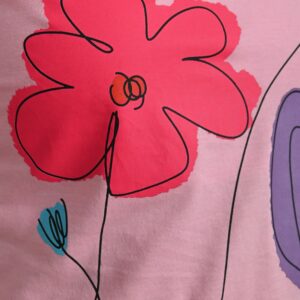 Tricou dama casual Flowers roz