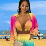 Compleu dama 3 piese Amka multicolor