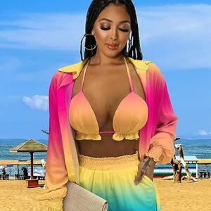 Compleu dama 3 piese Amka multicolor