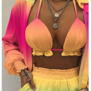 Compleu dama 3 piese Amka multicolor