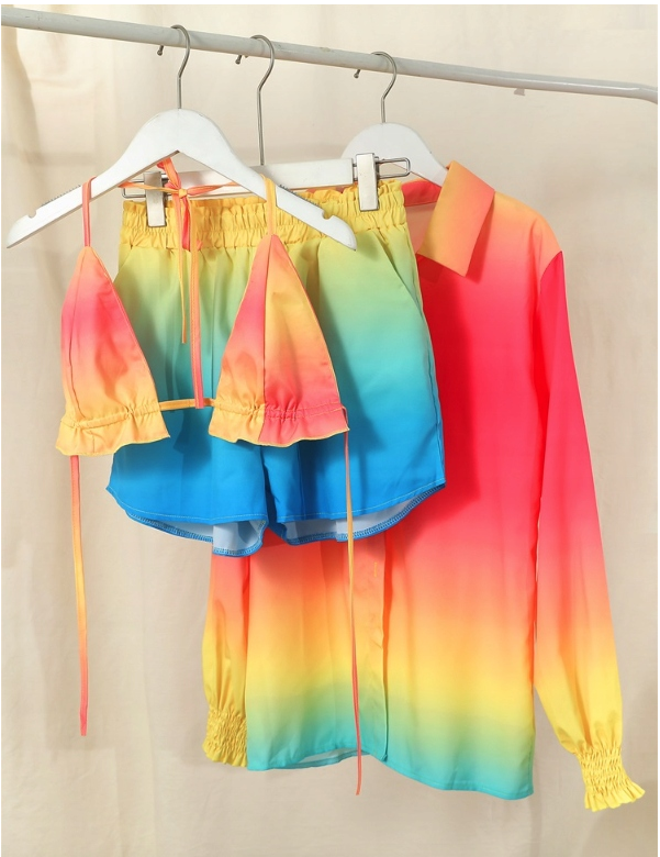 Compleu dama 3 piese Amka multicolor