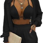 Compleu dama 3 piese Amka negru