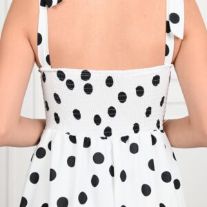 Rochie casual dama Aimee Dots alb negru