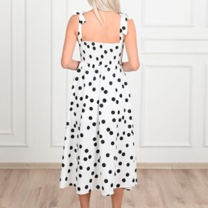 Rochie casual dama Aimee Dots alb negru