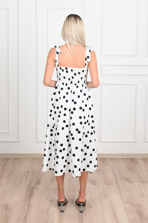 Rochie casual dama Aimee Dots alb negru