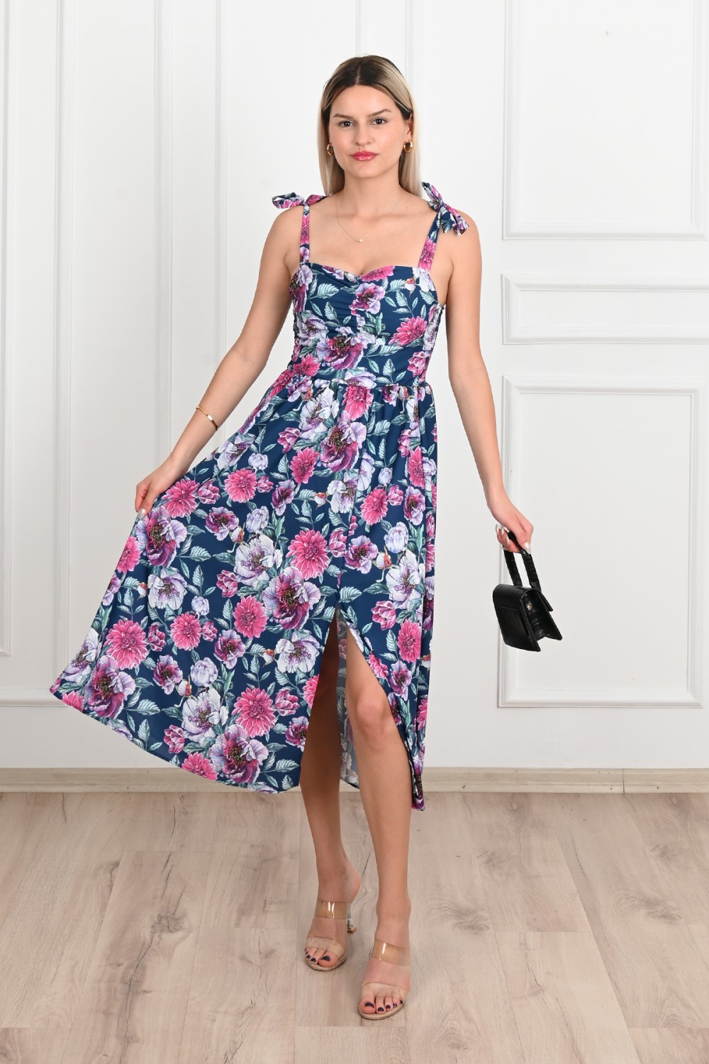 Rochie casual dama Aimee albastru indigo