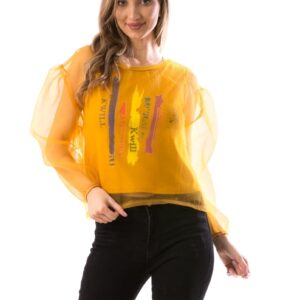 Bluza Dama Voal Mustar