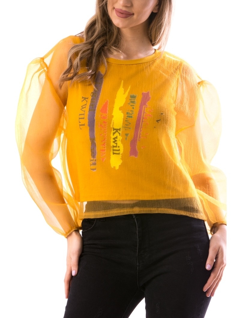 Bluza Dama Voal Mustar