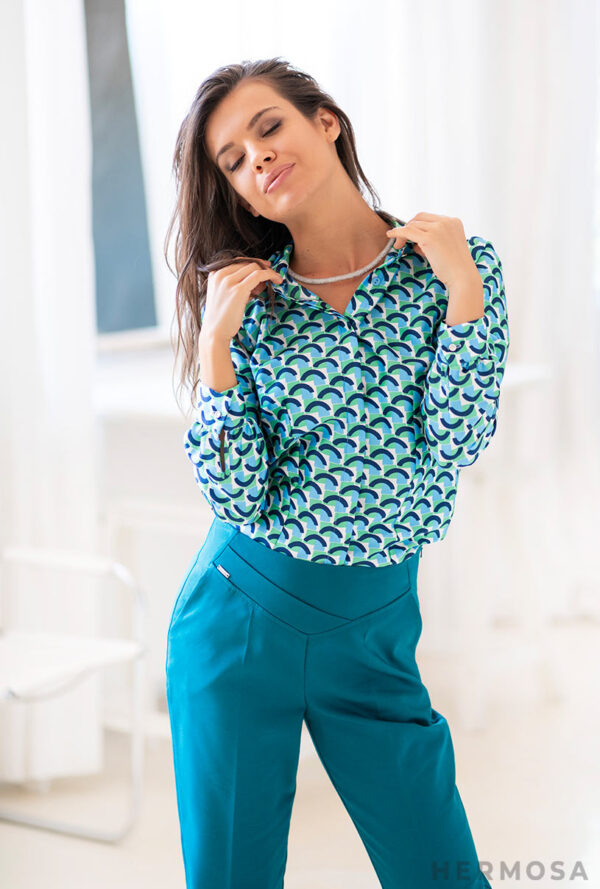 Camasa dama Malvina bleumarin