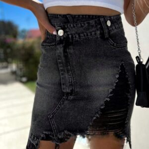 Fusta dama denim Frezny negru