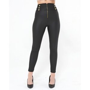 Pantaloni Dama Piele Ecologica Buttons