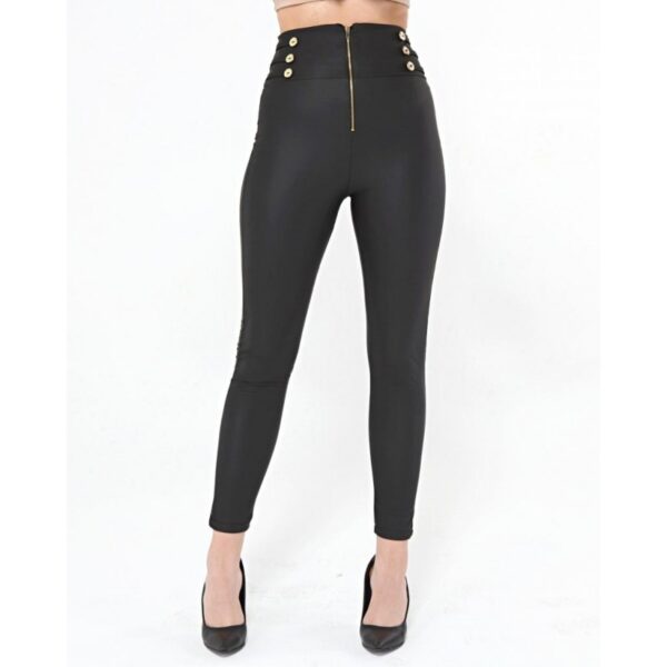Pantaloni Dama Piele Ecologica Buttons