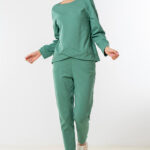 Pantaloni dama Ginette verde menta