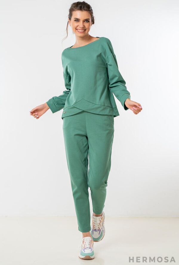 Pantaloni dama Ginette verde menta
