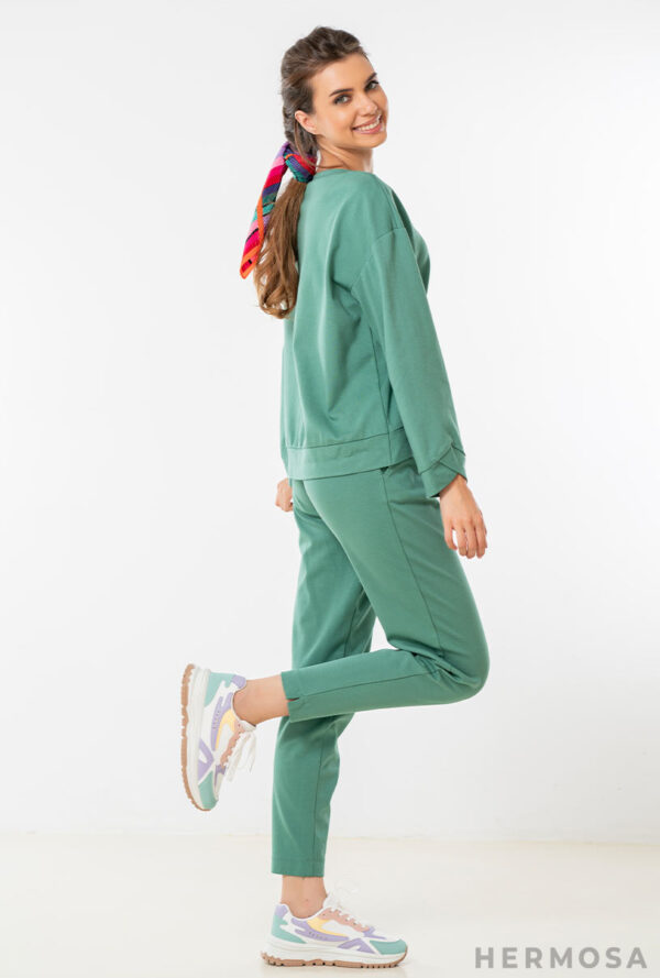 Pantaloni dama Ginette verde menta