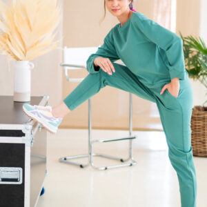 Pantaloni dama Ginette verde menta