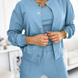Trening dama 3 piese bumbac Arianna bleu