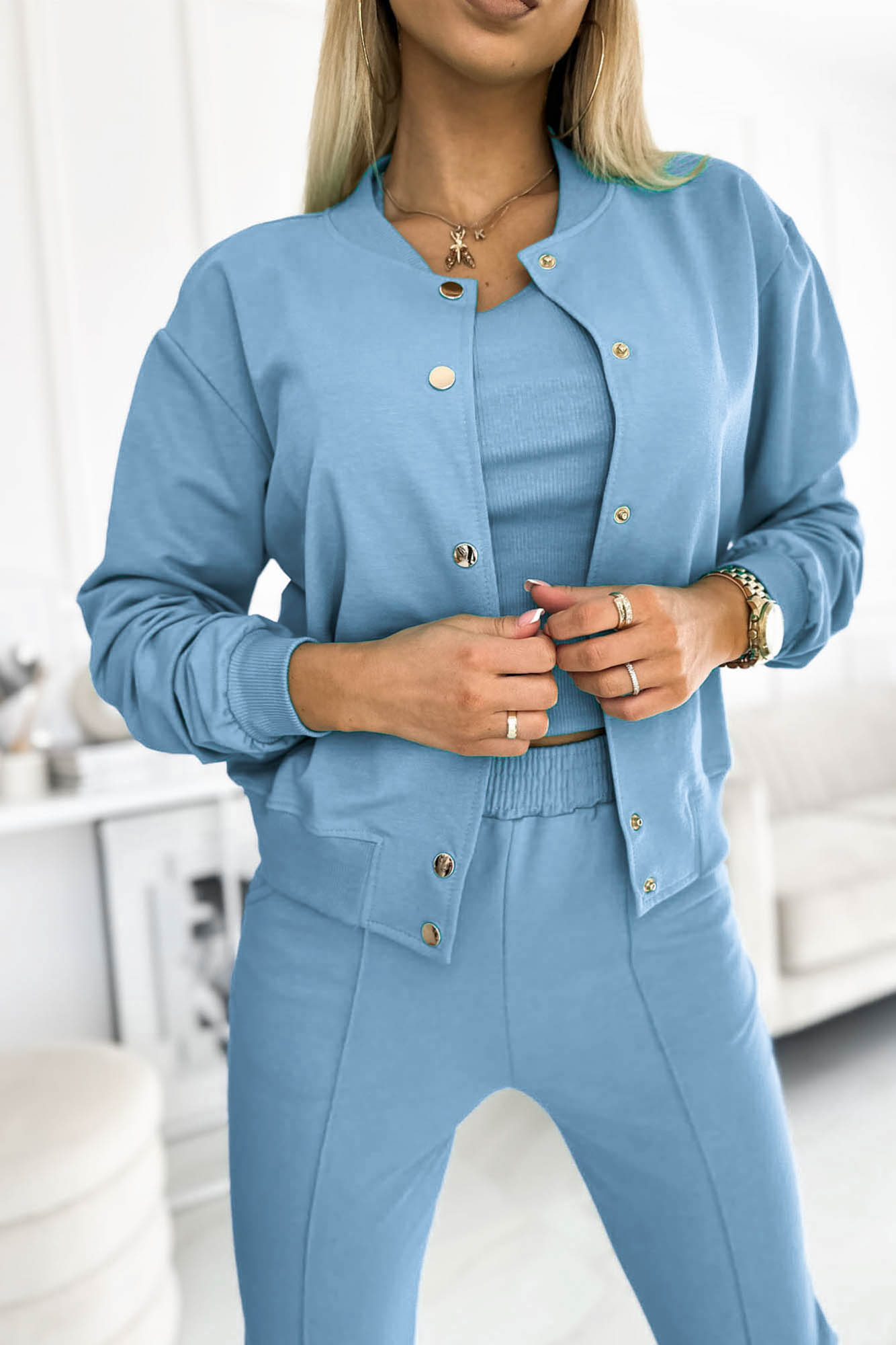 Trening dama 3 piese bumbac Arianna bleu